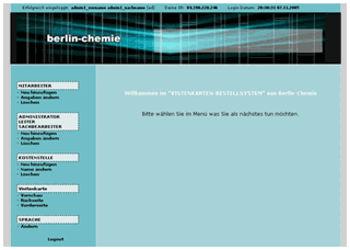 Visitenkarten Bestellsystem